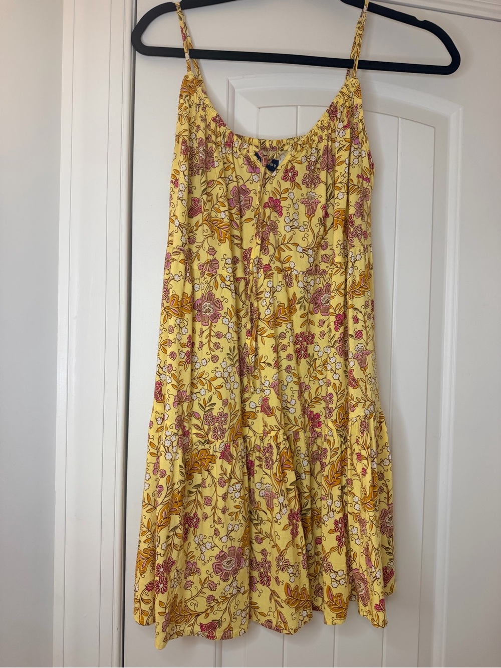Floral Yellow Tiered Summer dress